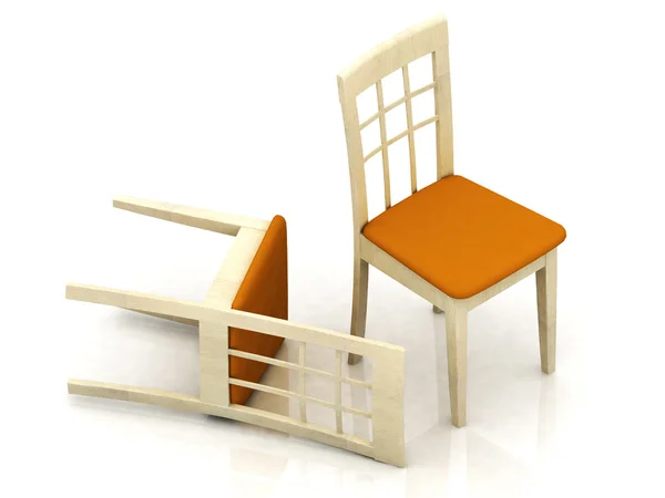 Két fa klasszikus szék — Stock Fotó