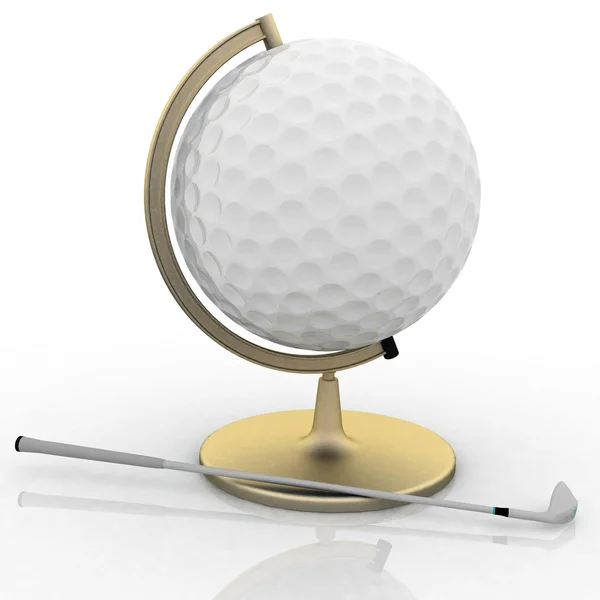 Globe golfbold tegn - Stock-foto