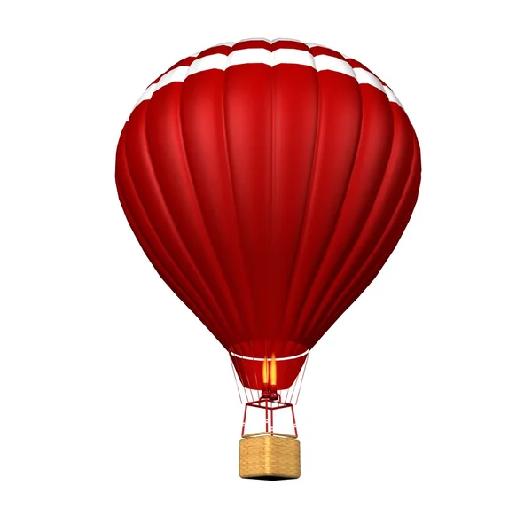 Balão de ar quente isolado sobre um fundo branco — Fotografia de Stock