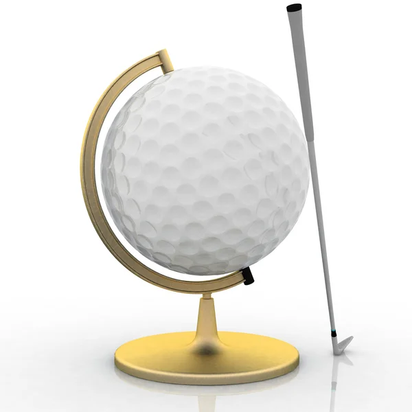 Globo segno palla da golf — Foto Stock