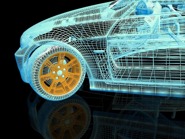 3d 模型汽车 — 图库照片