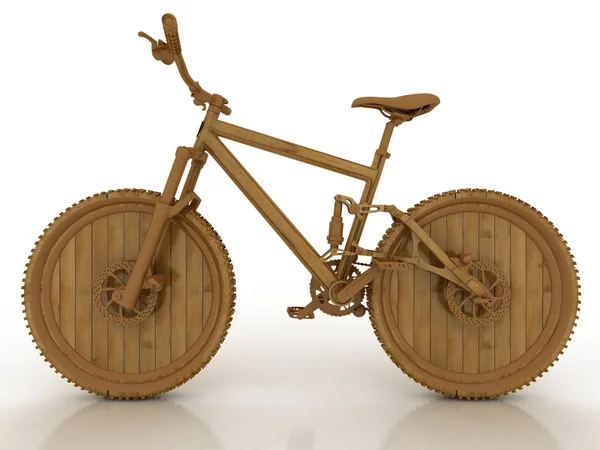 3D-houten model van sportieve fiets — Stockfoto