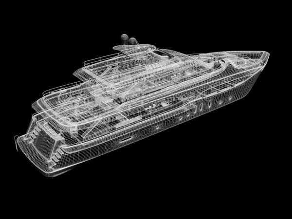 3-я модель яхты — стоковое фото