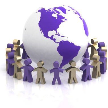 World partnership. 3d image isolated on white background clipart