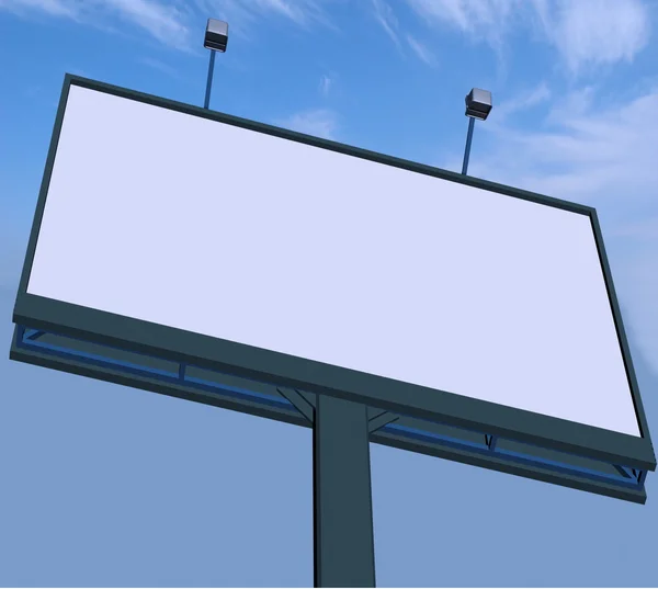 Pusty billboard na tle nieba — Zdjęcie stockowe