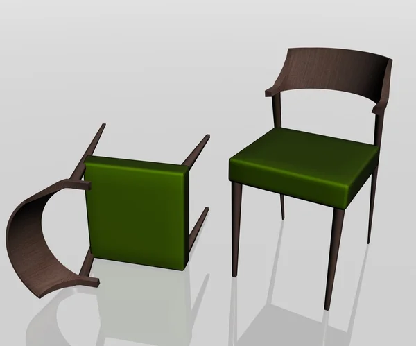 Nahaufnahme der beiden Ellbogen-Sessel — Stockfoto