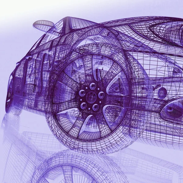 3D model arabalar — Stok fotoğraf