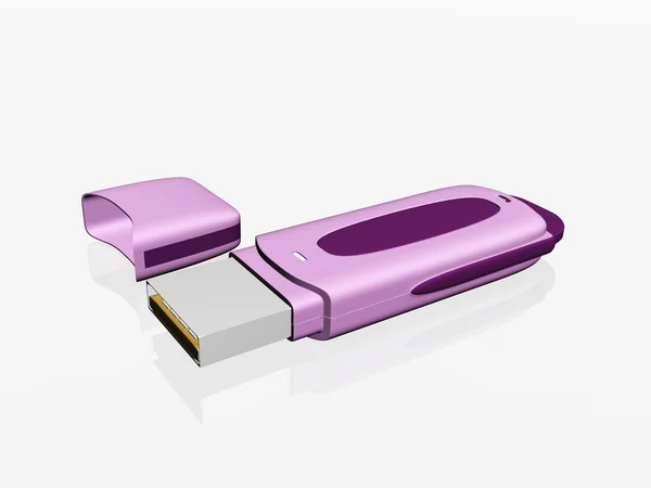 USB flash memory isolated on the white background — Stock Photo, Image