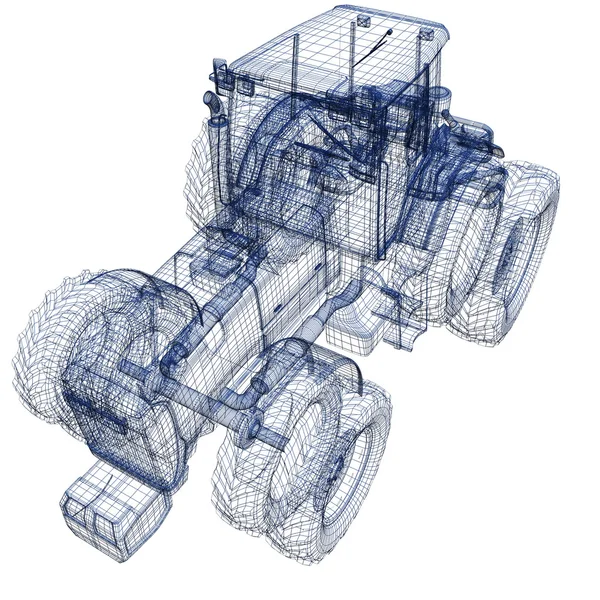 Трактор 3d-моделі — стокове фото