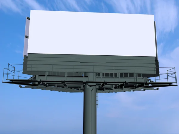 Tom billboard på himmel bakgrund — Stockfoto