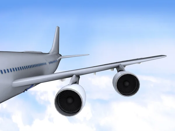 3D model uçak — Stok fotoğraf
