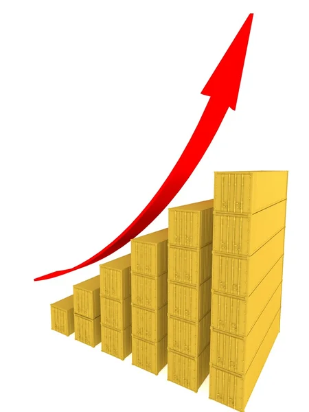 Diagramm des Wachstums des Transportwesens — Stockfoto