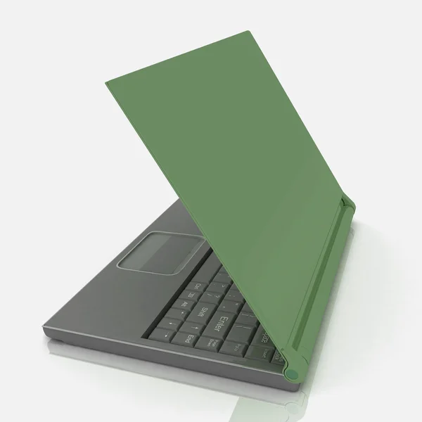 3D ноутбук на білому тлі — стокове фото