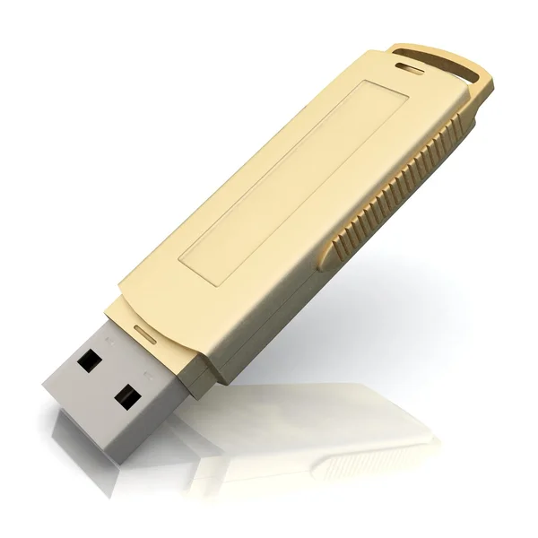 Jednotka USB úložiště izolované na bílém — Stock fotografie