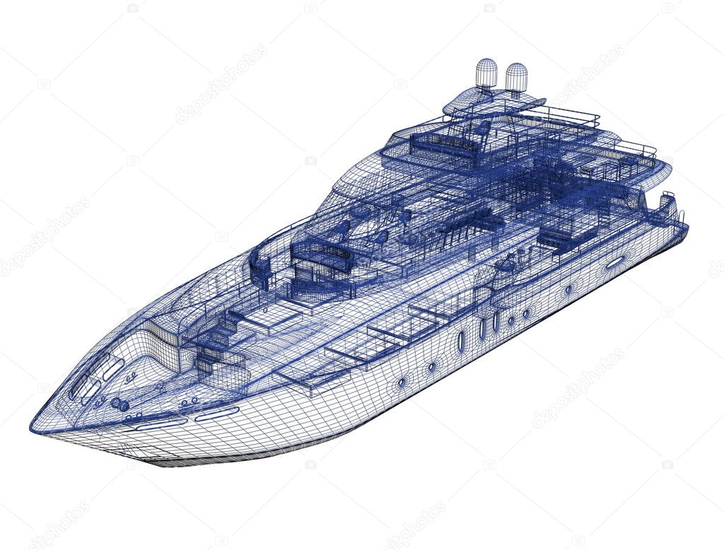 3d model yacht