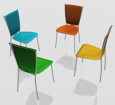 Group of chairs clipart