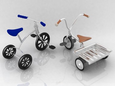 Children's tricycles clipart