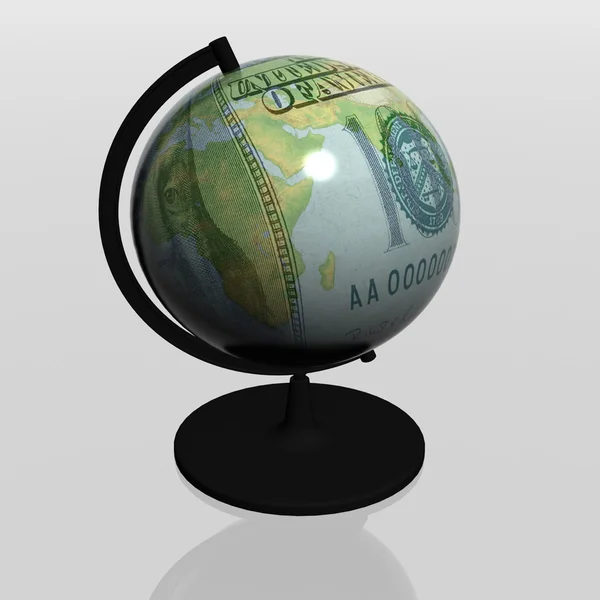 stock image Dollar as globe