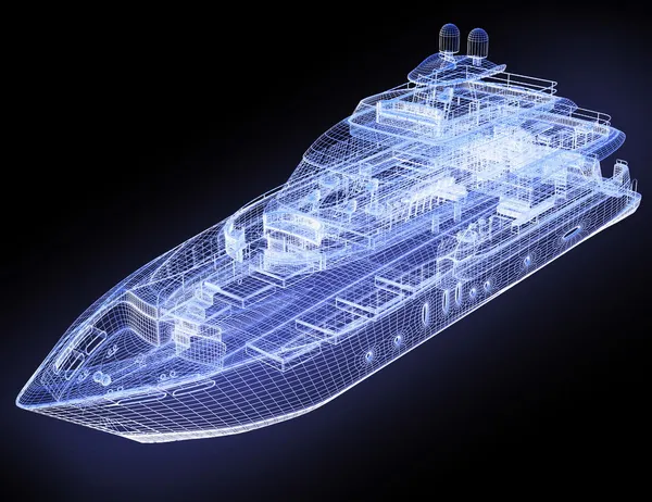 3D modell yacht — Stock Fotó