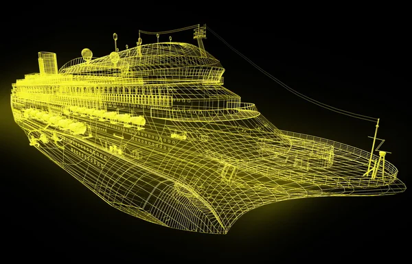 3D modeli luxury liner — Stok fotoğraf