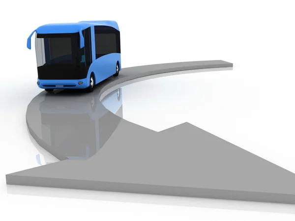 Wskaźnik kierunku ruchu autobusowego — Zdjęcie stockowe