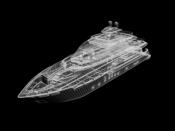 3-я модель яхты — стоковое фото
