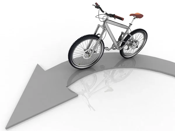 Indicatore della direzione di movimento della bicicletta — Foto Stock