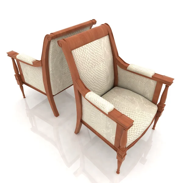 Два старых локтевых кресла — стоковое фото
