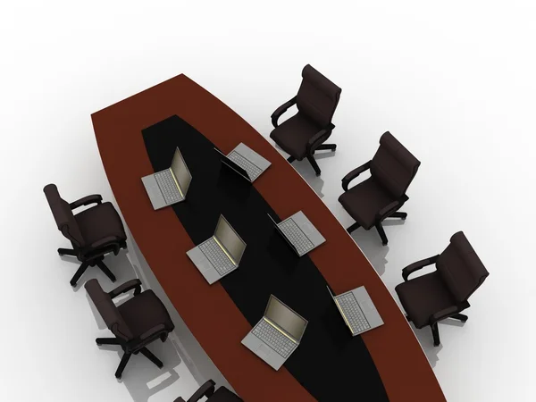 Стол для переговоров — стоковое фото