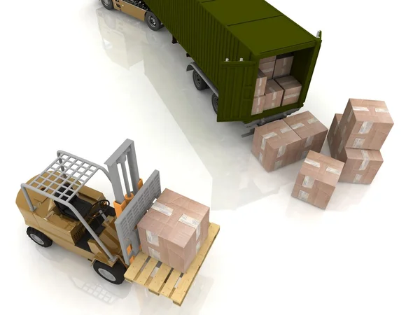 Loading of boxes — Stock Photo, Image