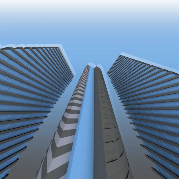 3d skyscrapers — Stock Photo, Image