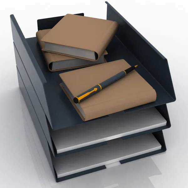 Office trays for papers — Stockfoto