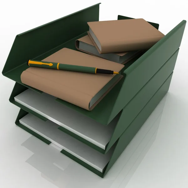 Office trays for papers — Stock Photo, Image