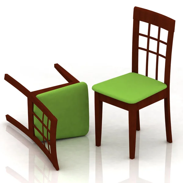 Wooden classic chairs — Stock Photo, Image