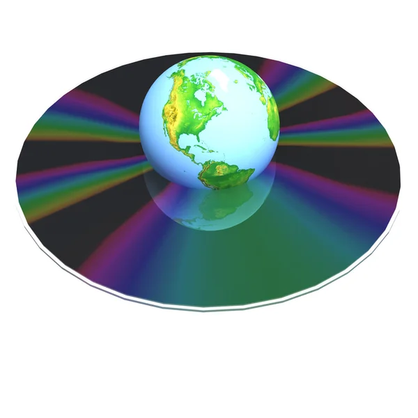Компакт-диск і глобальної — стокове фото