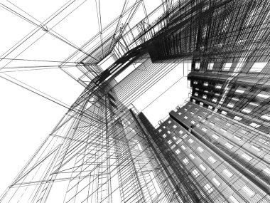 Abstract modern architecture clipart