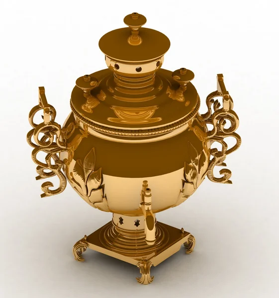 Vieux samovar doré — Photo