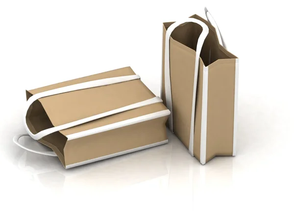 Ekologiska papperspåsar — Stockfoto