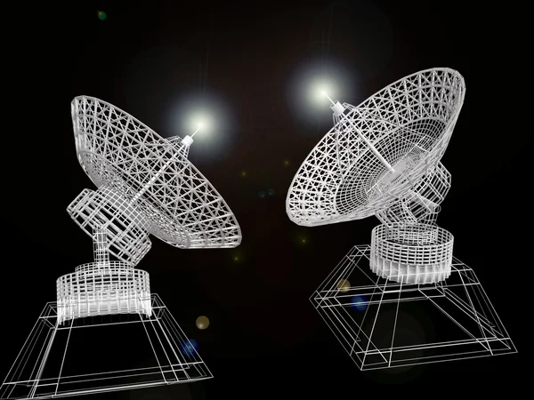 Anten satelitarnych — Zdjęcie stockowe