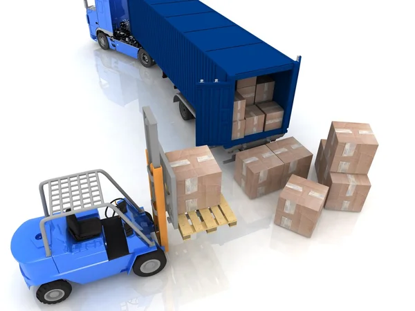 Loading of boxes — Stock Photo, Image