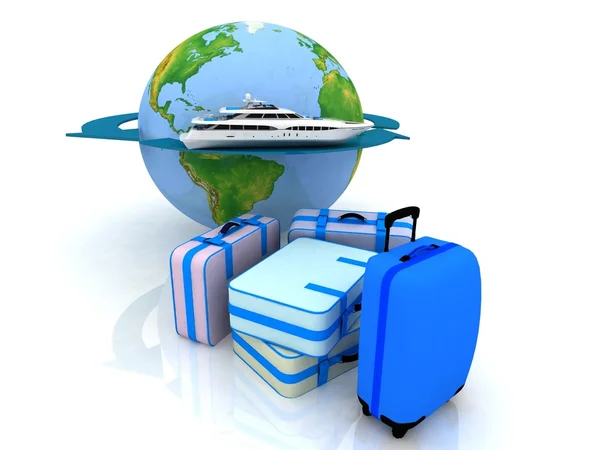 Uggage for a round-world voyage — Stock Photo, Image