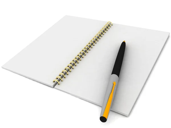 Notebook și stilou — Fotografie, imagine de stoc