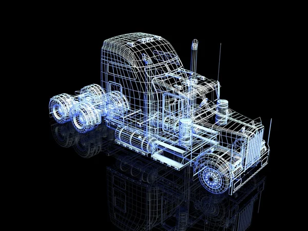 รถบรรทุก 3D — ภาพถ่ายสต็อก