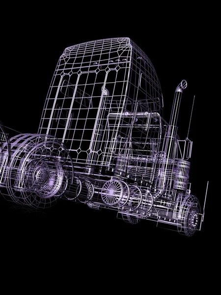 3D-vrachtwagen — Stockfoto