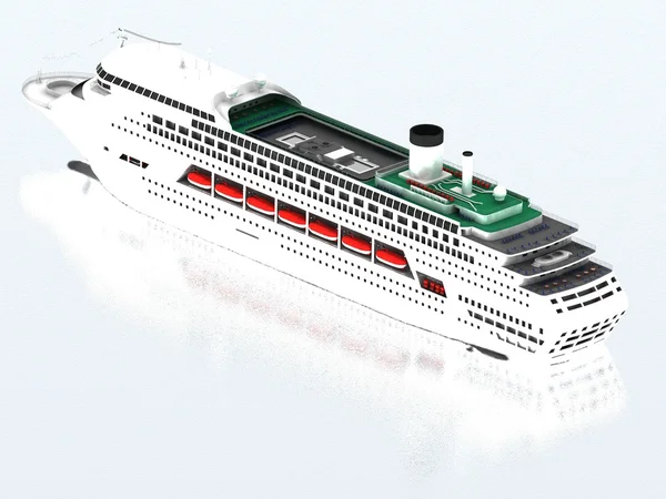 Розкішний білий круїзний корабель — стокове фото