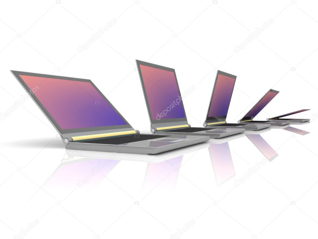 Lineup of laptops