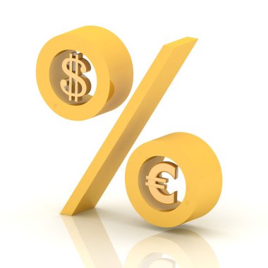 Percent of dollar to euro clipart