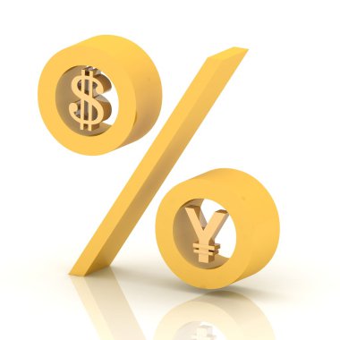 Percent of dollar to yen clipart