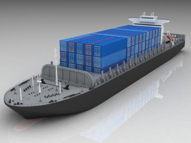 Cargo ship clipart