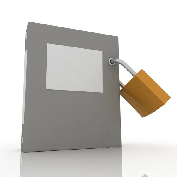 Folder with the lock — Stock Photo, Image